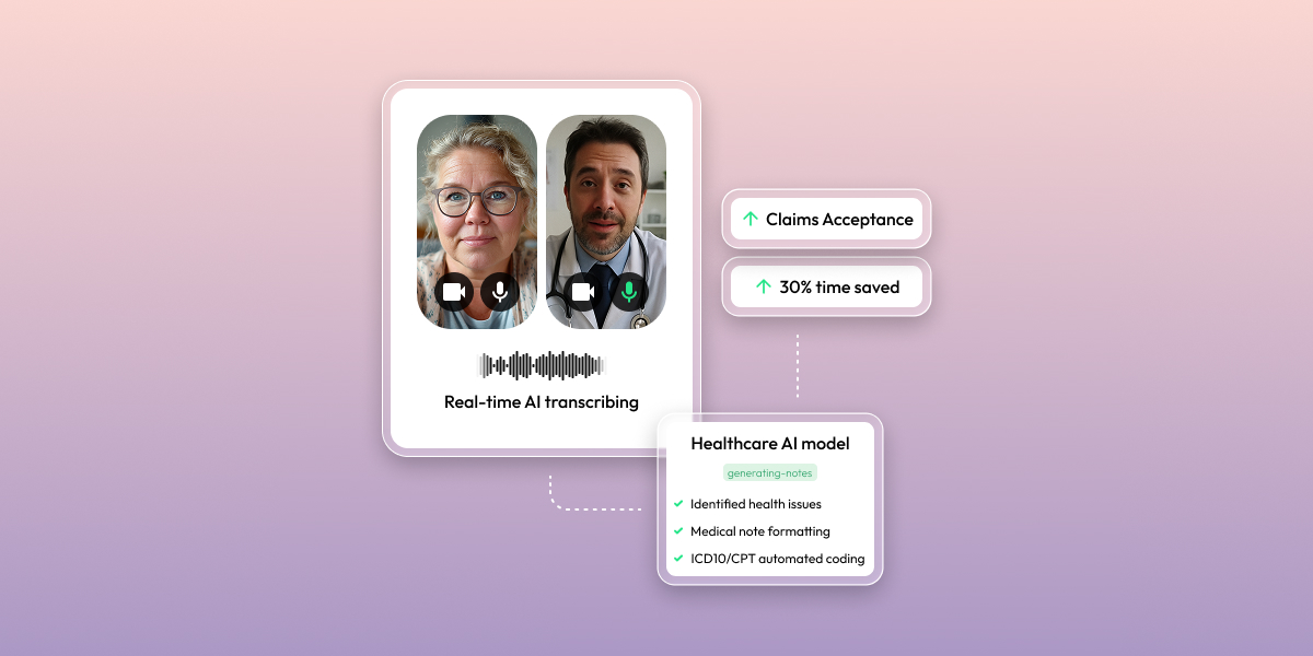 Scribe AI interface showing clinical note generation